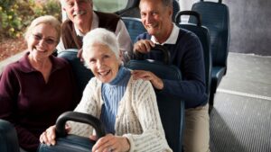 Seniors in a van
