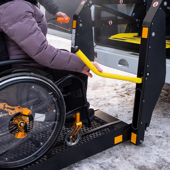 wheelchair loading into van